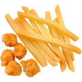 Miniatyrbilde 1 av 3: 15 stk Småbarns Gutter Kunstige Kylling Nuggets Kunstige Pommes Frites Simulert Kyllingmodell