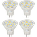 Miniatyrbillede 1 af 5: LED MR11 Pærer 3W 12V, GU4 Varmt Hvidt 3000K, 20W Halogenækvivalent, MR11 G4/GU4.0 LED Pære (4-pak)