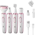 4-i-1 Elektrisk Rakapparat/Epilator - Dam - Rosa, Vit