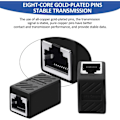 Miniatyrbilde 4 av 5: 15 stk RJ45-kontakt Ethernet-forlengelsesadapter Nettverkskontakt for Cat7/Cat6/Cat5e/Cat5 Ethernet-kabelkontakt Hunn til Hunn