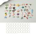 Miniatyrbillede 1 af 4: 40 stk. Vinglas Charms Etiketter Vinglas Markører Vinglas