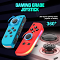 Pikkukuva 5 / 6: Langaton ohjain yhteensopiva Nintendo Switchin, Oledin, Liten peliohjaimen joystickin (l/r) kanssa, korvaa RGB oikealla violetilla+keltaisella purple+yellow
