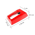Miniatyrbilde 4 av 5: Reservedeler for platespiller nål (4 stk) - Rød stylus for platespillere - Høy lydkvalitet