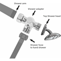 Miniatyrbild 5 av 5: Solid Messing 3-vägsventil, 3-vägsavledningsventil, 3-vägsduschventil, G1/2\" T-adapterventil, för dusch, handdusch och avledningsdusch...