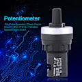 Miniatyrbillede 4 af 5: 10k Potentiometer Panel Variabel Hastighedsstyring Invert 22mm Vfd Vsd Modstandskontakt