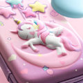 Miniatyrbillede 3 af 5: Tegneserie Unicorn etui, pink etui med stor kapacitet