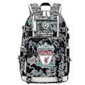 Miniatyrbillede 1 af 2: Liverpool Champions League Print Rygsæk Fritids Sports Taske Multifunktionel Computer Taske