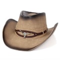 Miniatyrbild 3 av 5: 1 st PU Western Cowboy Hat, Läder Cappello Classics Dad Vi