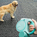 Miniatyrbilde 4 av 4: Inntrekkbar Line Hundesnor Automatisk Utvidelse Nylon Valp Kjæledyr Line Leie Holdbar Tilbehør 3m | Line 1stk, Grønn