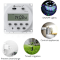 Miniatyrbild 3 av 5: 12V 16A Programmerbar Timer, Digital Uttag med 16 Program, LCD-Skärm, Stöldskyddsfunktion