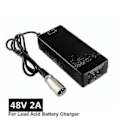 Miniatyrbillede 2 af 5: 48V 2A blybatterilader til 57,6V blybatteri elcykel scootere motorcykel lader 3-polet XLR-stik