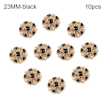 Miniatyrbillede 1 af 10: 10 stk Perleknapper Klædeknapper Skjorteknapper SORT 23MM 10ST 10ST sort black black 23MM10pcs-10pcs