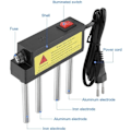 Miniatyrbild 2 av 5: Portabel Vattenelektrolysator, Vattenkvalitetstestare, Lättanvänd Elektrolystestmonitor för Föroreningsdetektering