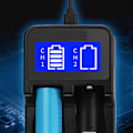 Miniatyrbilde 4 av 10: Intelligent USB-batterilader med LCD-skjerm for Li-ion 18650 18500 18490 18350 17670 14500/Ni MH/Ni Cd Løsning for lading