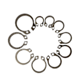 Miniatyrbilde 4 av 4: 100 stk. Sikkerhetsringer Sett Ekstern/Intern Holdes E-type Sir Clip Lås Snap Ring Sett Hull Aksel Krage Skive Rustfritt Stål