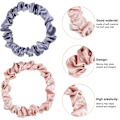 Miniatyrbillede 2 af 3: 24 stk. Små Scrunchies i Silkeagtig Satin, Elastiske Hårbånd, Elastiske Hestehaleholdere til Kvinder og Piger