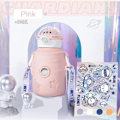Miniatyrbilde 2 av 4: Bærbar Kawaii Vannflaske med Sugerør 500ml Isolerte Vannflasker i Rustfritt Stål Søt Astronaut Bjørn Vannflasker for Skole Trening Reise Piknik