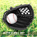 Pikkukuva 6 / 6: Baseball-hanskat ja pallo lapsille, nuorille ja aikuisille