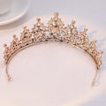 Miniatyrbillede 5 af 5: Mattel Hardware Crown Europæisk og Amerikansk Brud Barok Retro Krone Rhinestone Sort Krone Tiara