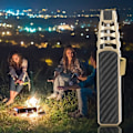 Miniatyrbild 3 av 4: Turbin Tändare Jetflamma Solar Beam Ficklampa Världens Hetaste Ficklampa Vindtät - Svart Kolfiber