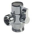 Miniatyrbilde 3 av 5: Blandebatteri Diverter Vaskeservantkran Vannkran Deler Adapter For Vaskemaskin. (sølv)(1 stk)