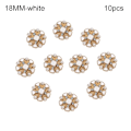 Miniatyrbillede 1 af 10: 10 stk Perleknapper Klædeknapper Skjorteknapper HVID 18MM 10ST hvid white 18MM10pcs-10pcs
