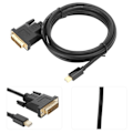 Miniatyrbillede 3 af 5: Mini Displayport til DVI Konverterkabel DP Han til DVI Han Kabel til Computer Projektor, Sort