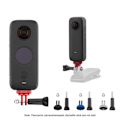Miniatyrbilde 2 av 4: Pamic Kamerafeste H-klips Ie Stick-kontakt for Insta 360 X/x2[HK] Sølv