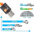Miniatyrbillede 3 af 5: USB WiFi Adapter 600 Mbps USB 3.0 Trådløs Netværks WiFi Dongle med 5dBi Antenne Dobbelt Bånd 2.4g/5g til PC