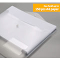 Miniatyrbillede 5 af 5: 20-pak A4 Plastmappe (Transparent) - Dokumentlommer - Snapp