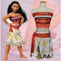 Miniatyrbild 2 av 3: Flickor Vuxen Kostym Moana Prinsessa Maskeraddräkt Cosplay Deluxe Klänning | Fruugo Se (fri frakt) Vuxen XL