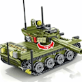 Miniatyrbillede 5 af 5: Militær 85 Hovedkampvogn Byggeklodser WW2 Uddannelsesmæssigt Legetøj Med To Dukker 1 sæt