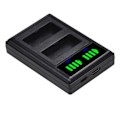 Miniatyrbilde 1 av 4: lp-e6 lader kamera LED vertikal dobbel lading E10 W126 E12 E17 2L EL14 FW50