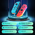 Miniatyrbild 2 av 6: Trådlös Handkontroll Kompatibel med Nintendo Switch, OLED, Lite Gamepad Joystick (Vänster/Höger) Ersättning med RGB Höger Blå+Röd blue+red
