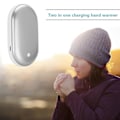 Miniatyrbilde 3 av 5: 2-pakks Oppladbare Håndvarmere USB Power Bank Elektrisk Lommevarmer White