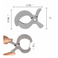 Miniatyrbilde 2 av 5: 8-pakks med blandede farger barnevognklips for å feste muslin og leker, setetrekk, filt-klips, universelle plastklips