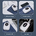 Miniatyrbillede 5 af 5: Genopladelig Bærbar Akvarieluftpumpe, USB-Aeration Batteri med Enkelt eller Dobbelt Udløb