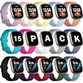 Pikkukuva 1 / 3: 15 kpl rannekkeita yhteensopivia Fitbit Versa 3/fitbit Sense -kellojen kanssa, pehmeä vaihtohihnoja Fitbit Sense/versa 3 -kelloille