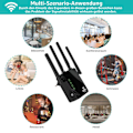 Miniatyrbild 4 av 8: WLAN-repeater WLAN-förstärkare 1200Mbit/s 5GHz & 2.4GHz dubbelbands-W