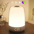 Miniatyrbillede 1 af 5: Touch Wake Up Natlampe med Solopgangssimulering Vækkeur, 3-vejs Dæmpbar Varm Hvid Sengelampe RGB Atmosfærisk Bord Sengelampe