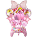 Pikkukuva 1 / 5: Super Mario Bros -setti Prinsessa Peach -ilmapalloasu Juhlakoriste Pinkki Dekoratiiviset valokuva-tarvikkeet Syntymäpäivä Baby Shower 11pcs set-C