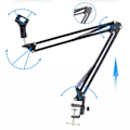Miniatyrbillede 5 af 5: Mikrofonstativ Mikrofonarm Boom Arm Stativ Professionel Mikrofon Kompatibel Adapter, (1-delt)
