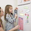 Miniatyrbillede 4 af 5: 54-pak whiteboard magneter, 9 farver - 29 x 79 mm - skrivbare magneter