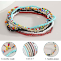 Miniatyrbillede 5 af 5: Boho Håndlavede Perler Multilayer Kvinders Anklets Farverige Kvinders Anklet Armbånd Perle Anklet