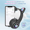 Pikkukuva 3 / 5: Lasten Bluetooth-kuulokkeet mikrofonilla/RGB LED-valolla, tablettien/koulun/älypuhelimien kuulokkeet