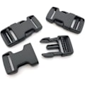 Miniatyrbillede 5 af 5: 16 stk. 20 mm brede Webbing-spænder, Sorte Plastik-udskiftningsspænder, Spænder [DB]