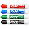 Miniatyrbillede 2 af 5: Expo Low Odor Chisel Point Sæt, Designet til Whiteboards, Glas og De fleste Ikke-Porøse Overflader, 4 Farvede Markører