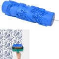 1 styck - Mönstrad dekorativ roller - Väggtextur 7-tums roller - Blå