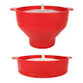 Pikkukuva 3 / 5: Popcorn-kulho Silikoninen Mikro-kulho Popcornille - Kasaantaittuva punainen