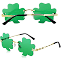 Pikkukuva 1 / 2: Patrickin päivän aurinkolasit Saint Patrickin asusteet Vihreä Shamrock-tyyli